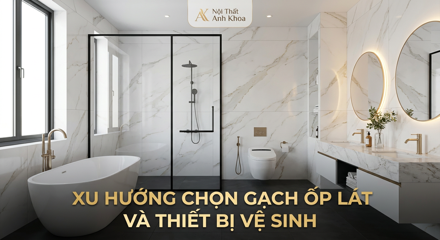 Xu Hướng Chọn Gạch Ốp Lát Và Thiết Bị Vệ Sinh Cao Cấp Cho Nhà Phố Và Biệt Thự Hiện Đại