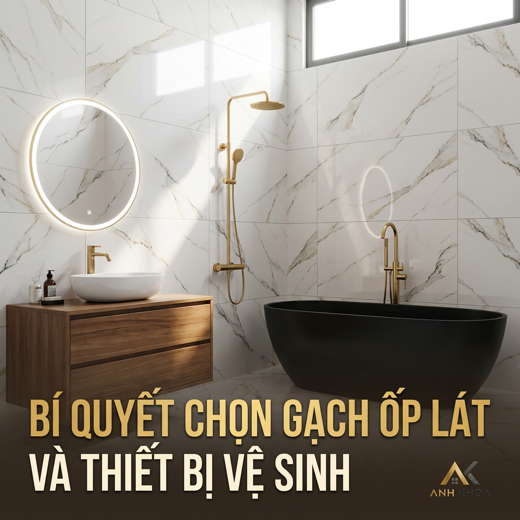 Bí Quyết Chọn Gạch Ốp Lát Và Thiết Bị Vệ Sinh Cho Ngôi Nhà Hiện Đại