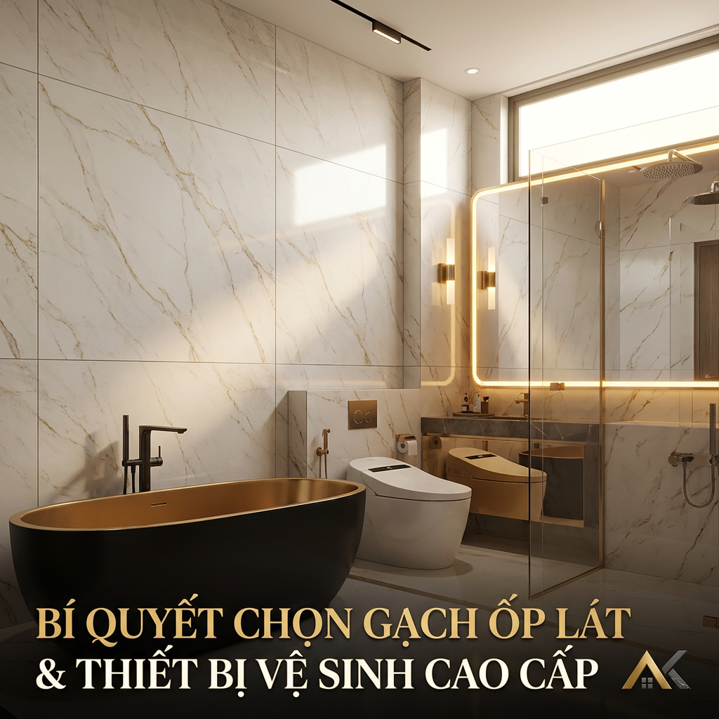 Bí Quyết Chọn Gạch Ốp Lát Và Thiết Bị Vệ Sinh Cao Cấp Cho Nhà Phố Hiện Đại