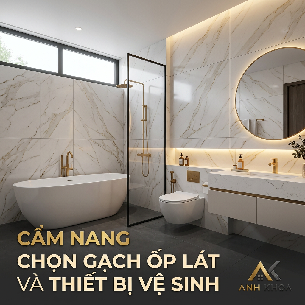 Cẩm Nang Chọn Gạch Ốp Lát Và Thiết Bị Vệ Sinh Sang Trọng Cho Nhà Phố Hiện Đại