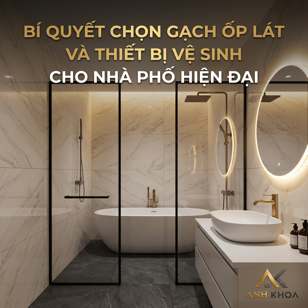 Bí Quyết Chọn Gạch Ốp Lát Và Thiết Bị Vệ Sinh Cho Nhà Phố Hiện Đại