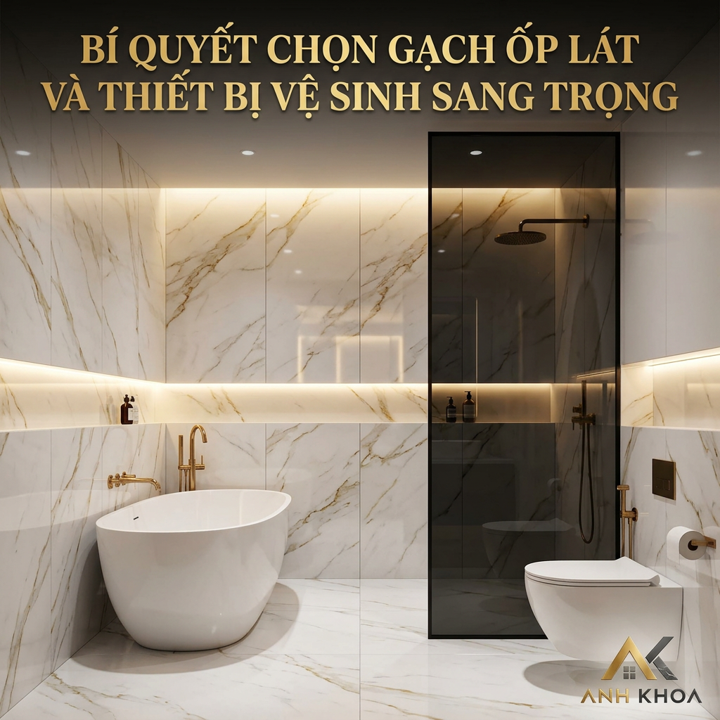 Bí Quyết Chọn Gạch Ốp Lát Và Thiết Bị Vệ Sinh Sang Trọng Cho Ngôi Nhà Hiện Đại
