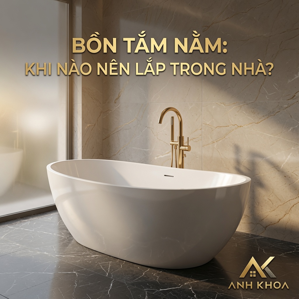 Bồn tắm nằm: Khi nào nên lắp đặt cho không gian phòng tắm gia đình?