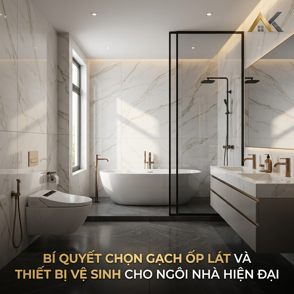 Bí Quyết Chọn Gạch Ốp Lát Và Thiết Bị Vệ Sinh Cho Ngôi Nhà Hiện Đại