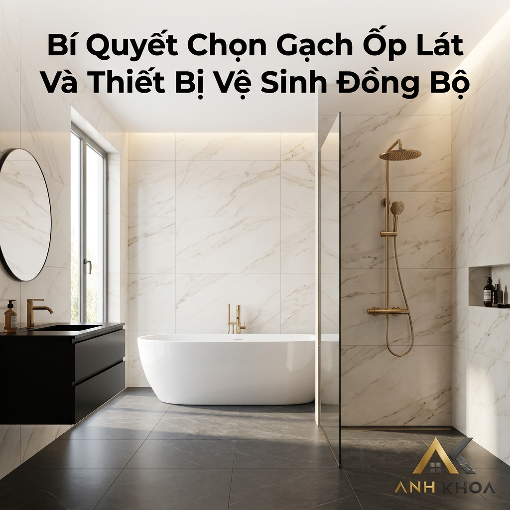 Bí Quyết Chọn Gạch Ốp Lát Và Thiết Bị Vệ Sinh Đồng Bộ Cho Phòng Tắm Sang Trọng