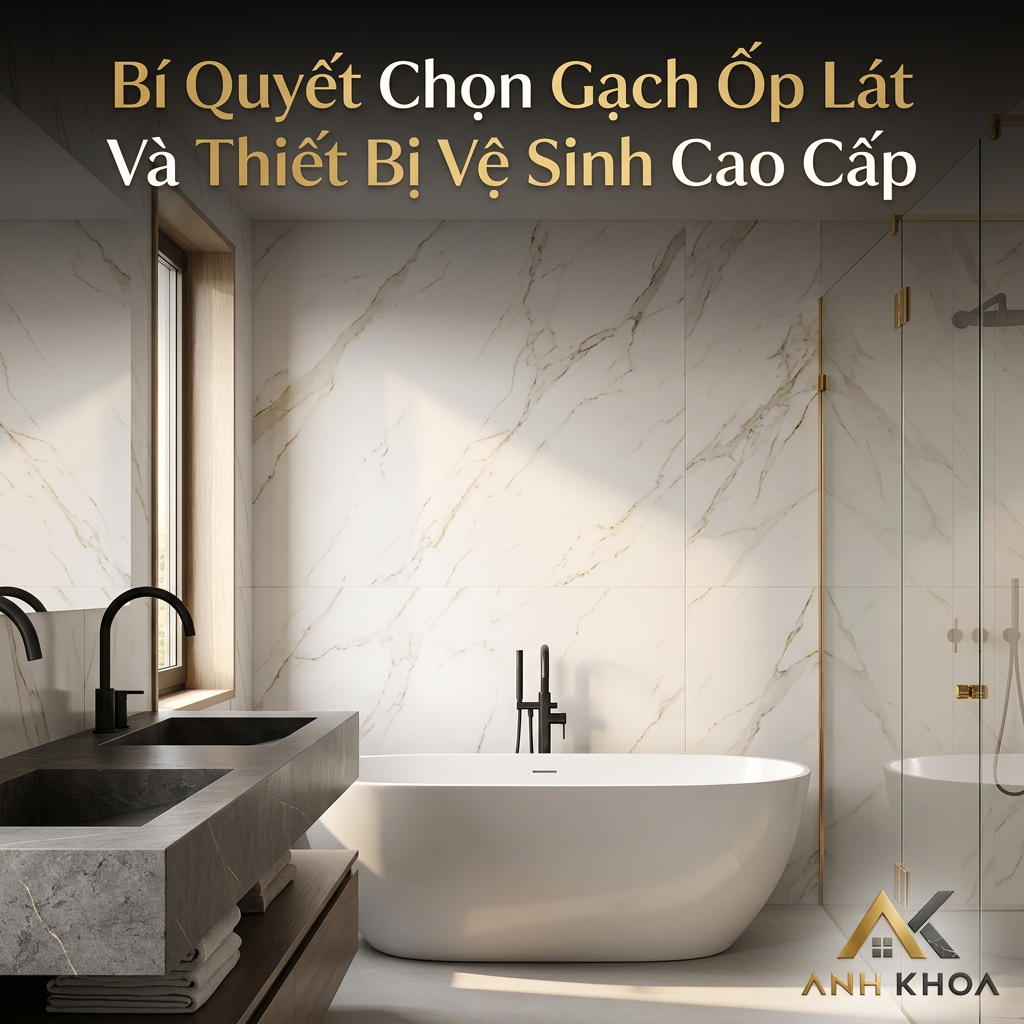 Bí Quyết Chọn Gạch Ốp Lát Và Thiết Bị Vệ Sinh Cao Cấp Cho Ngôi Nhà Mới