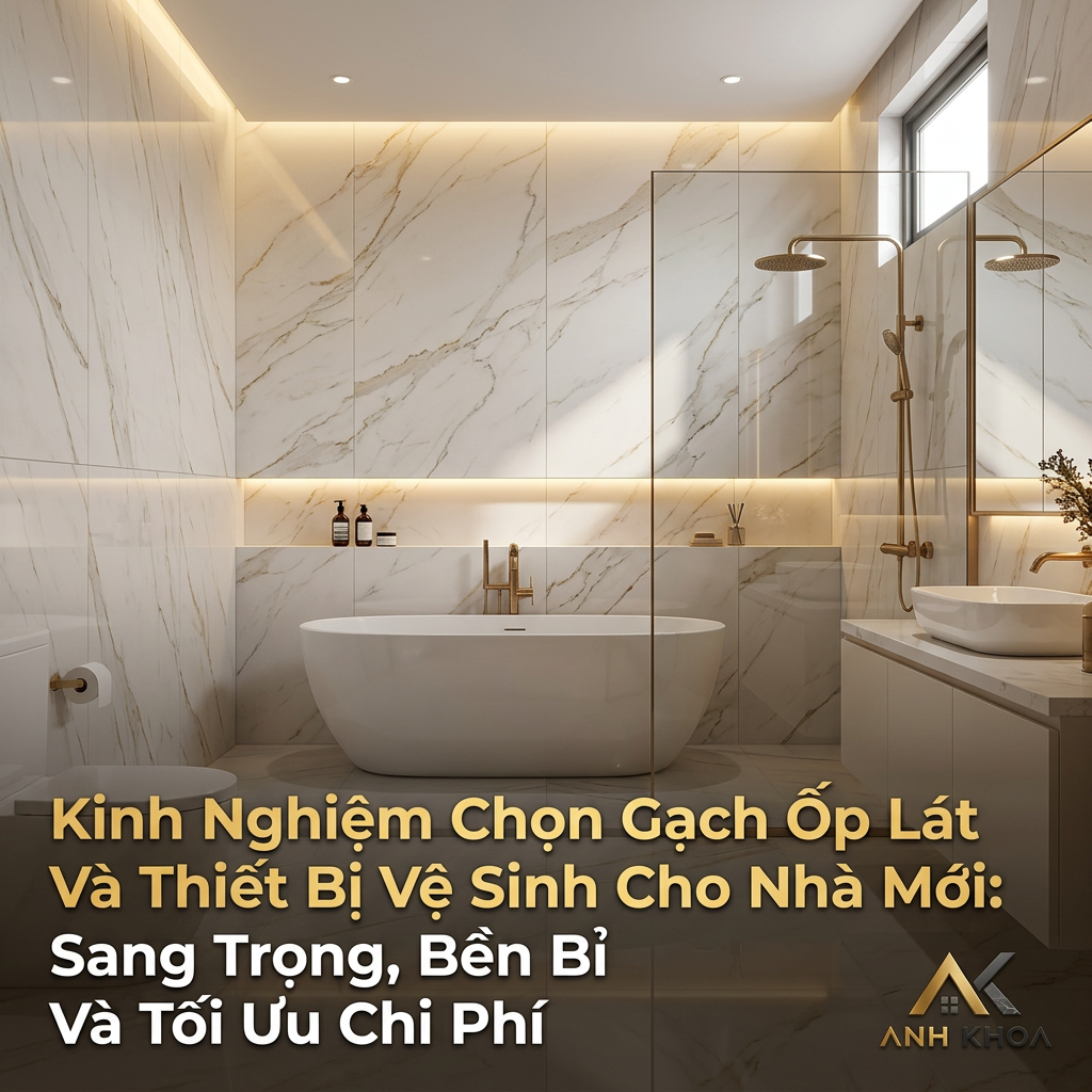 Kinh Nghiệm Chọn Gạch Ốp Lát Và Thiết Bị Vệ Sinh Cho Nhà Mới: Sang Trọng, Bền Bỉ Và Tối Ưu Chi Phí