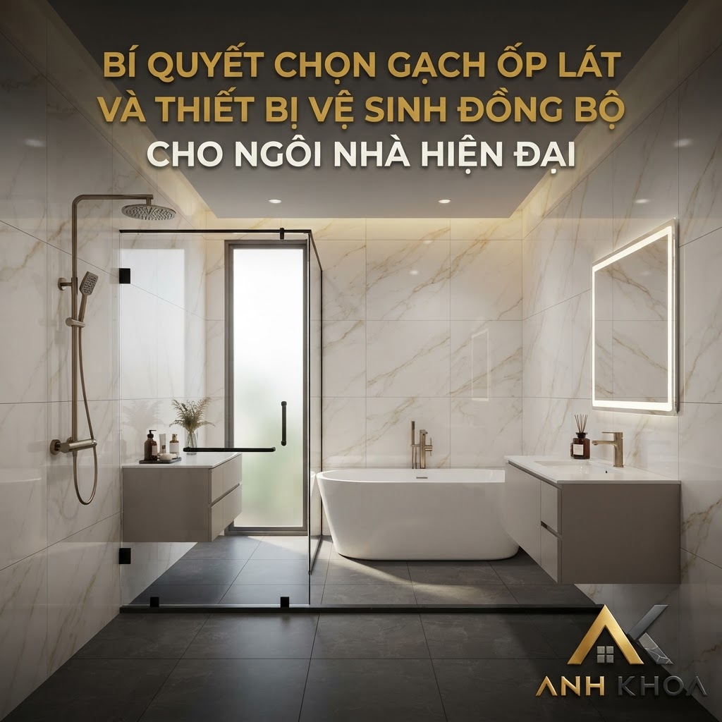 Bí Quyết Chọn Gạch Ốp Lát Và Thiết Bị Vệ Sinh Đồng Bộ Cho Ngôi Nhà Hiện Đại