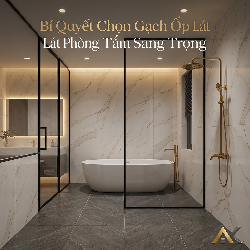 Bí Quyết Chọn Gạch Ốp Lát Phòng Tắm Sang Trọng Và Chống Trơn Trượt Hiệu Quả
