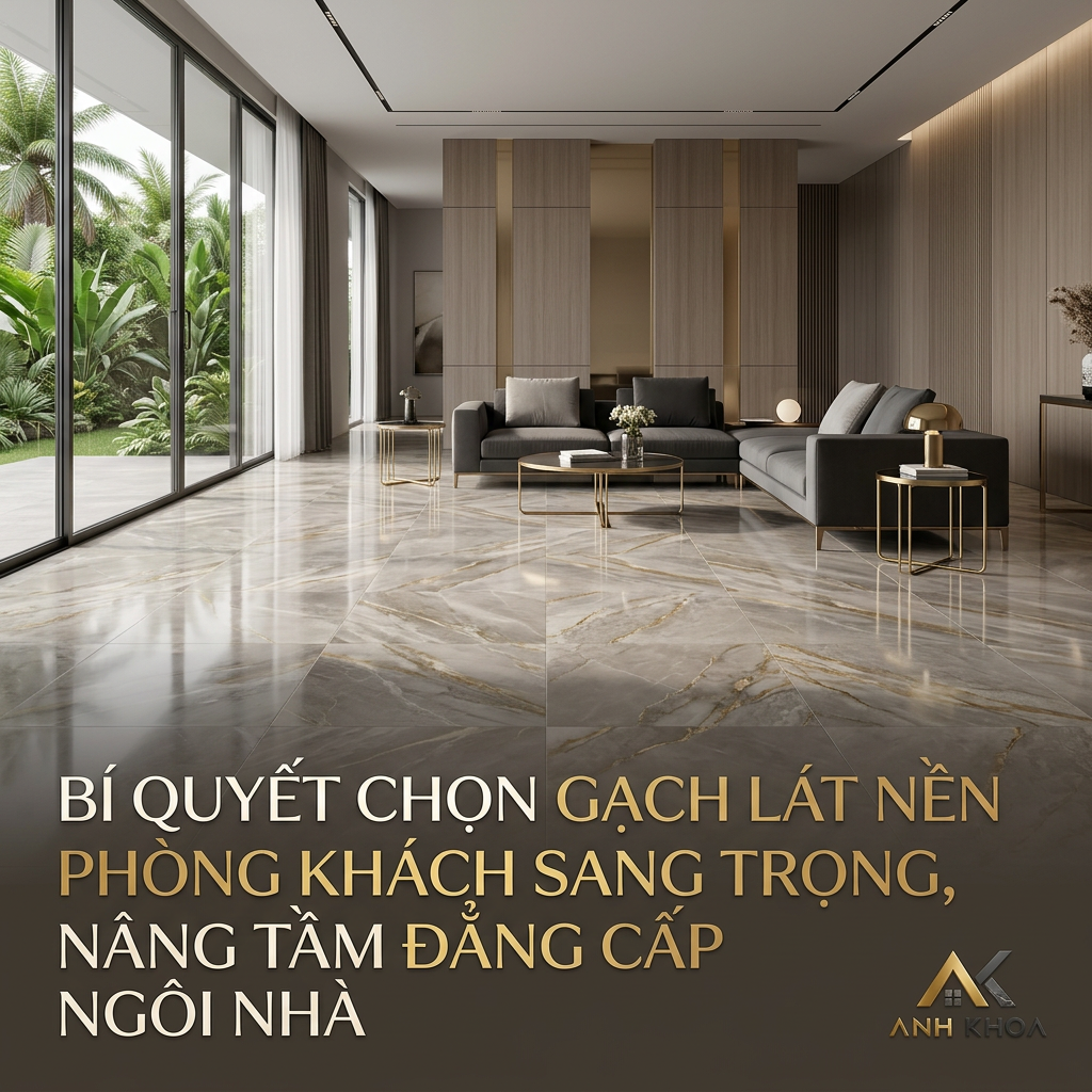 Bí Quyết Chọn Gạch Lát Nền Phòng Khách Sang Trọng, Nâng Tầm Đẳng Cấp Ngôi Nhà