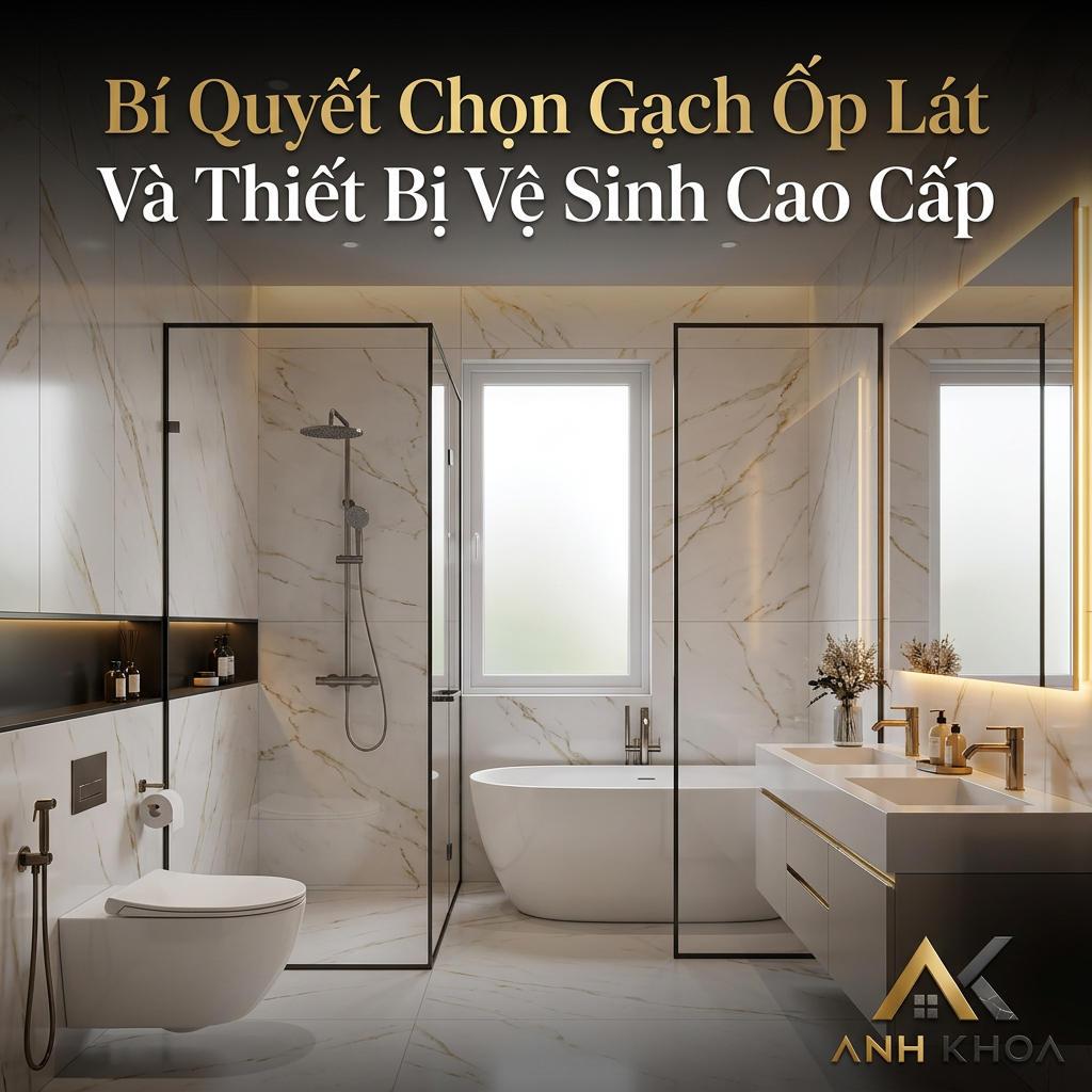 Bí Quyết Chọn Gạch Ốp Lát Và Thiết Bị Vệ Sinh Cao Cấp Cho Nhà Phố, Biệt Thự Hiện Đại