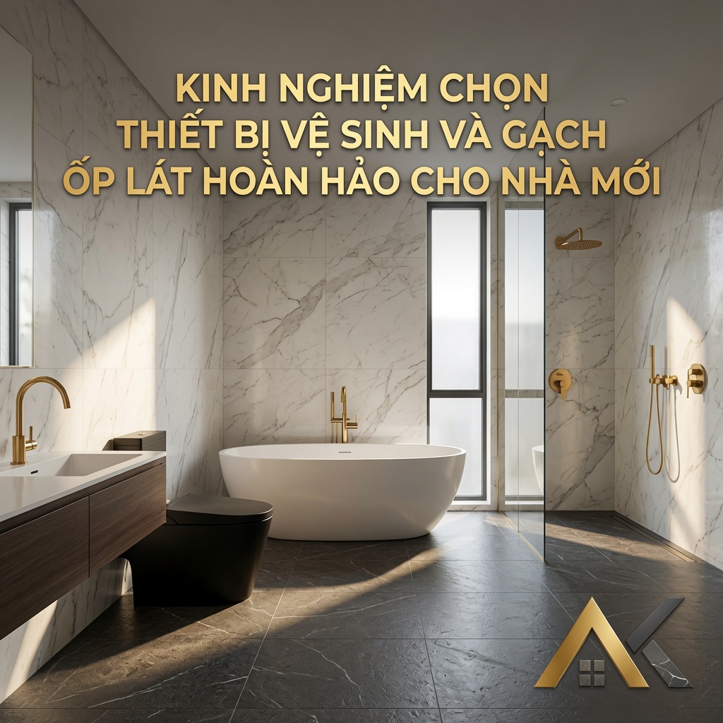 Kinh Nghiệm Chọn Thiết Bị Vệ Sinh Và Gạch Ốp Lát Hoàn Hảo Cho Nhà Mới