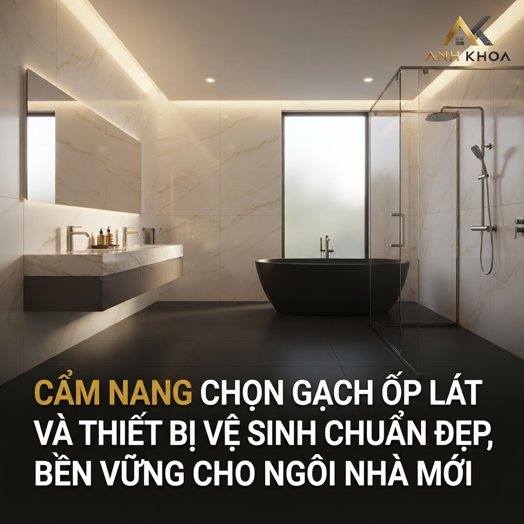 Cẩm Nang Chọn Gạch Ốp Lát Và Thiết Bị Vệ Sinh Chuẩn Đẹp, Bền Vững Cho Ngôi Nhà Mới