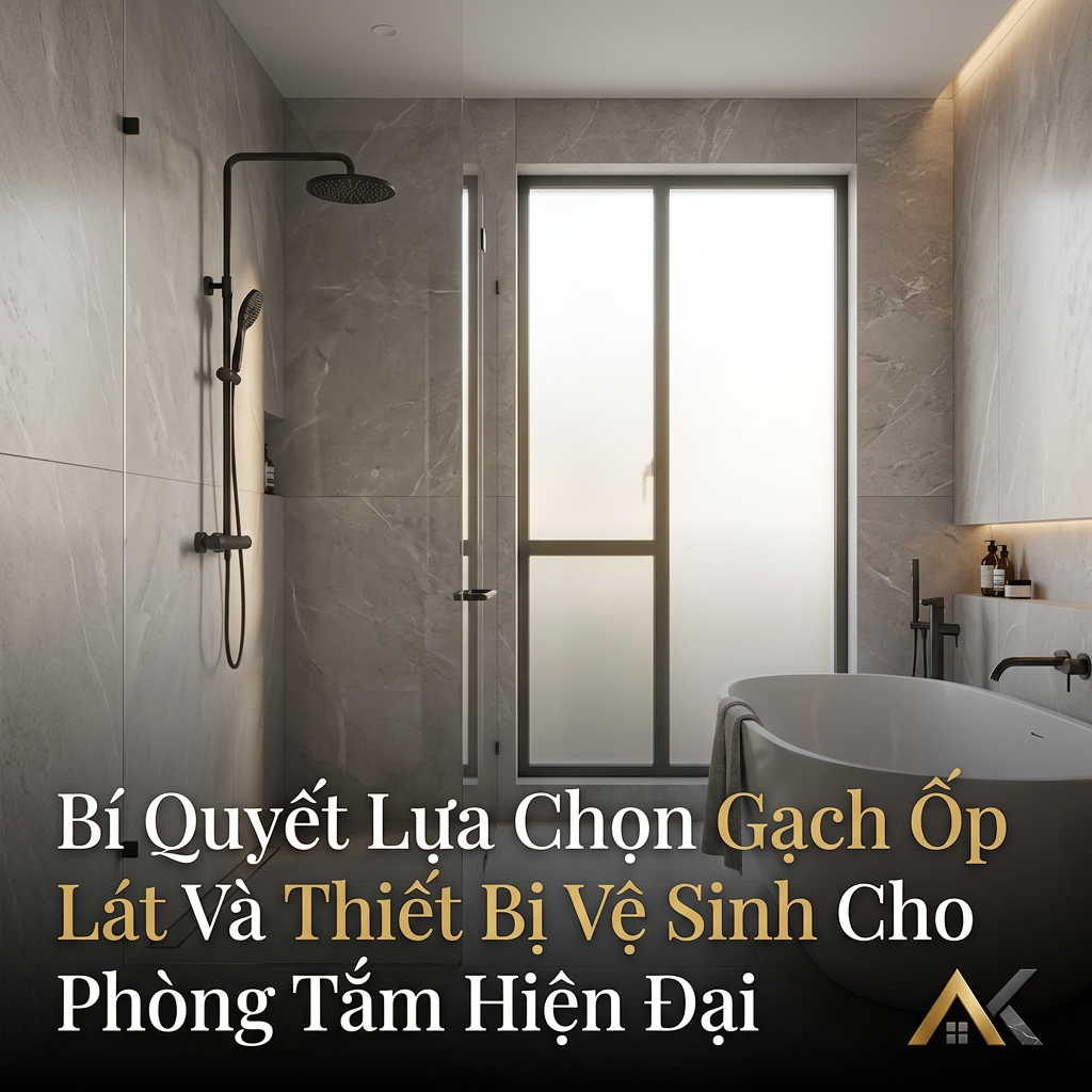 Bí Quyết Lựa Chọn Gạch Ốp Lát Và Thiết Bị Vệ Sinh Cho Phòng Tắm Hiện Đại