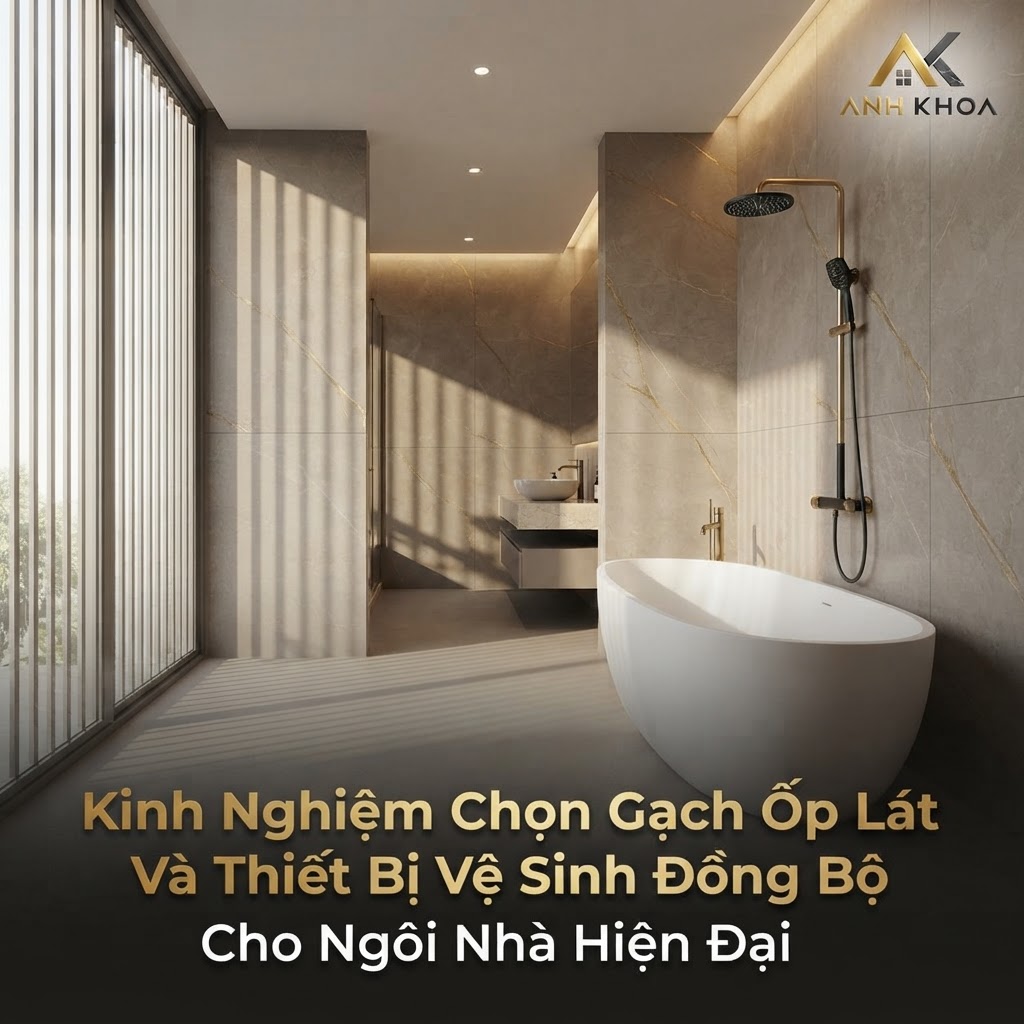 Kinh Nghiệm Chọn Gạch Ốp Lát Và Thiết Bị Vệ Sinh Đồng Bộ Cho Ngôi Nhà Hiện Đại