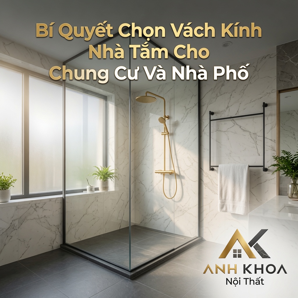 Bí Quyết Chọn Vách Kính Nhà Tắm Cho Chung Cư Và Nhà Phố: Đẹp, Bền, Tối Ưu Diện Tích