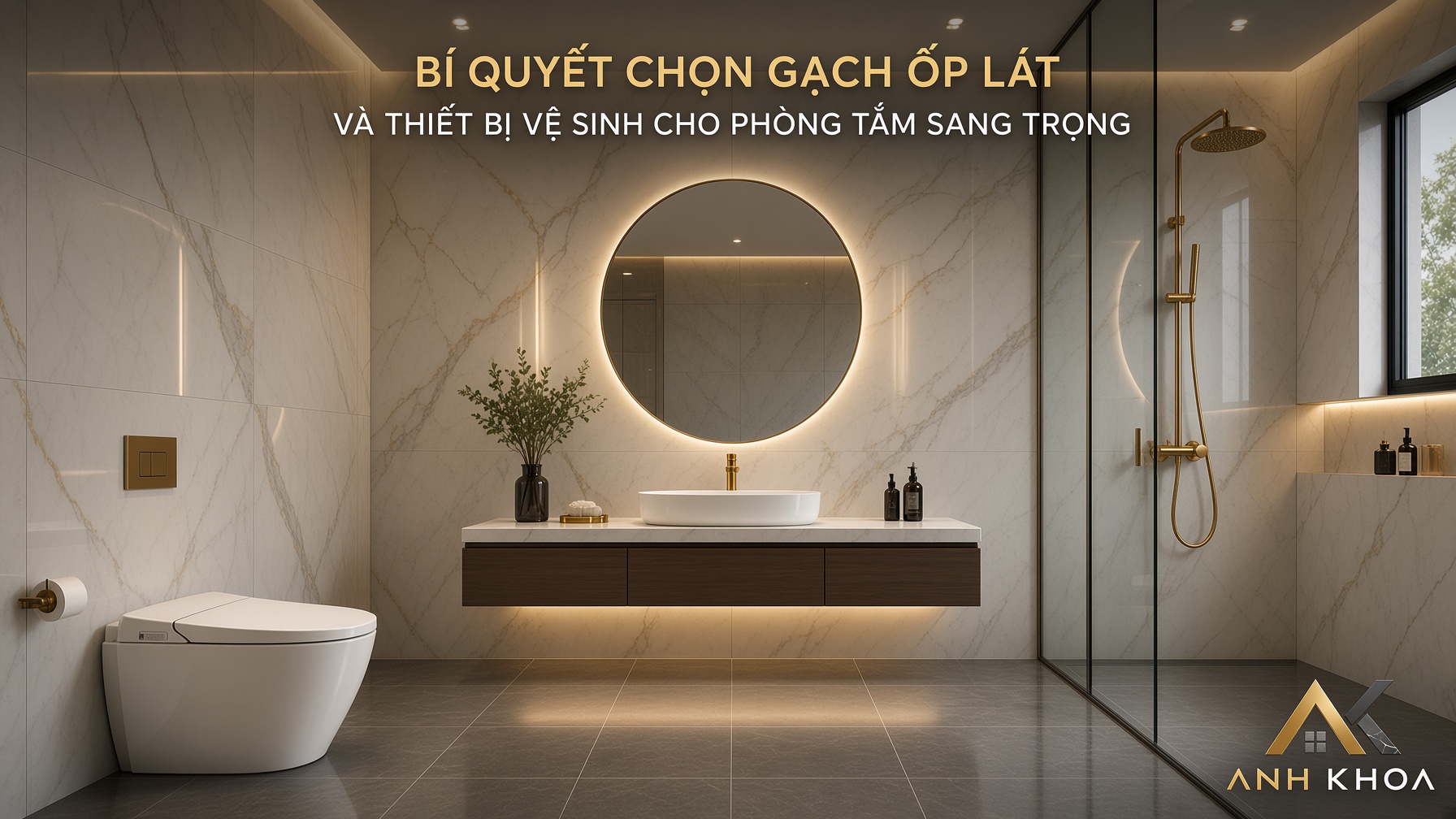 Bí Quyết Chọn Gạch Ốp Lát Và Thiết Bị Vệ Sinh Cho Phòng Tắm Sang Trọng