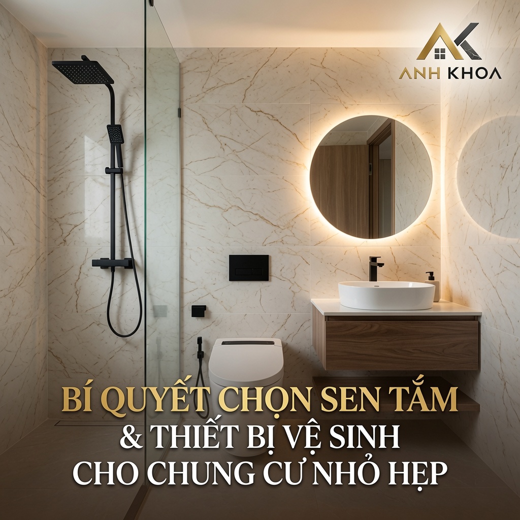Bí Quyết Chọn Sen Tắm Và Thiết Bị Vệ Sinh Cho Chung Cư Nhỏ Hẹp