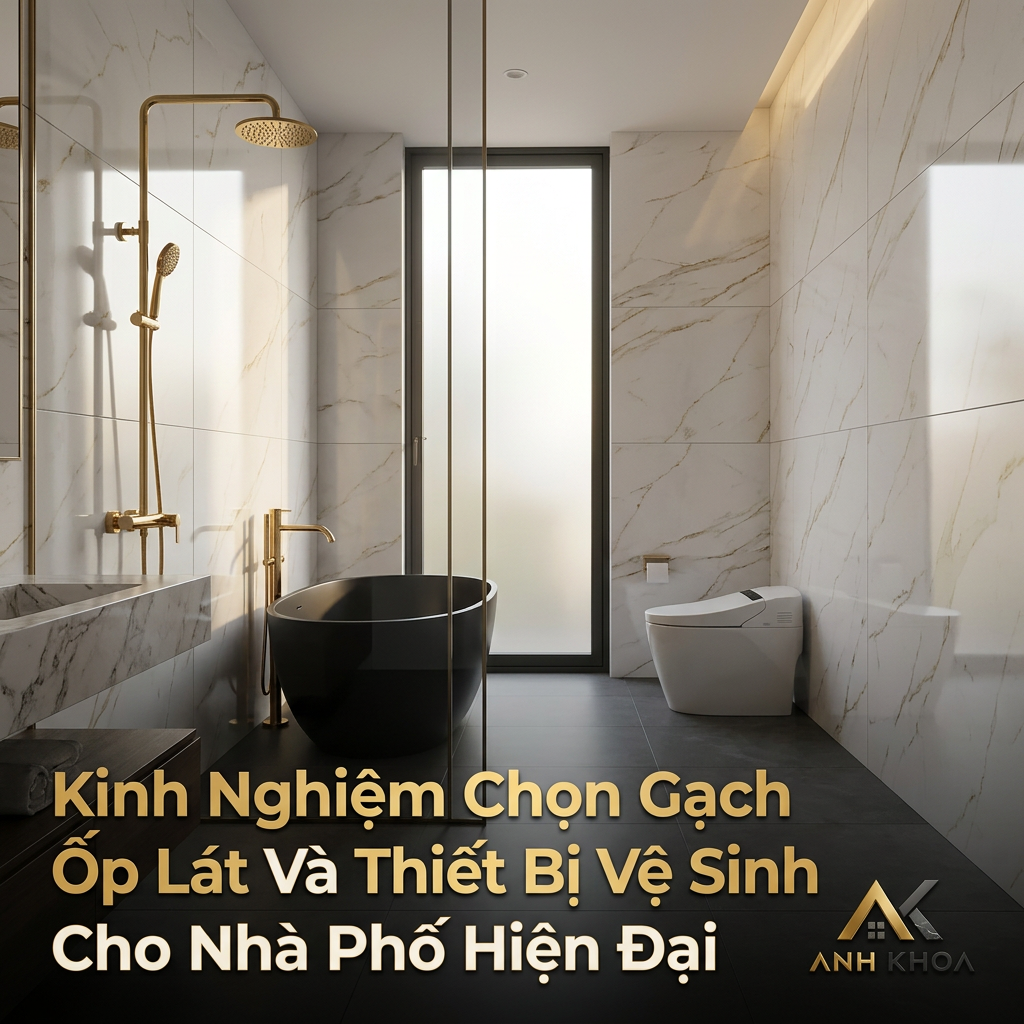 Kinh Nghiệm Chọn Gạch Ốp Lát Và Thiết Bị Vệ Sinh Cho Nhà Phố Hiện Đại: Đẹp, Bền, Tối Ưu Chi Phí