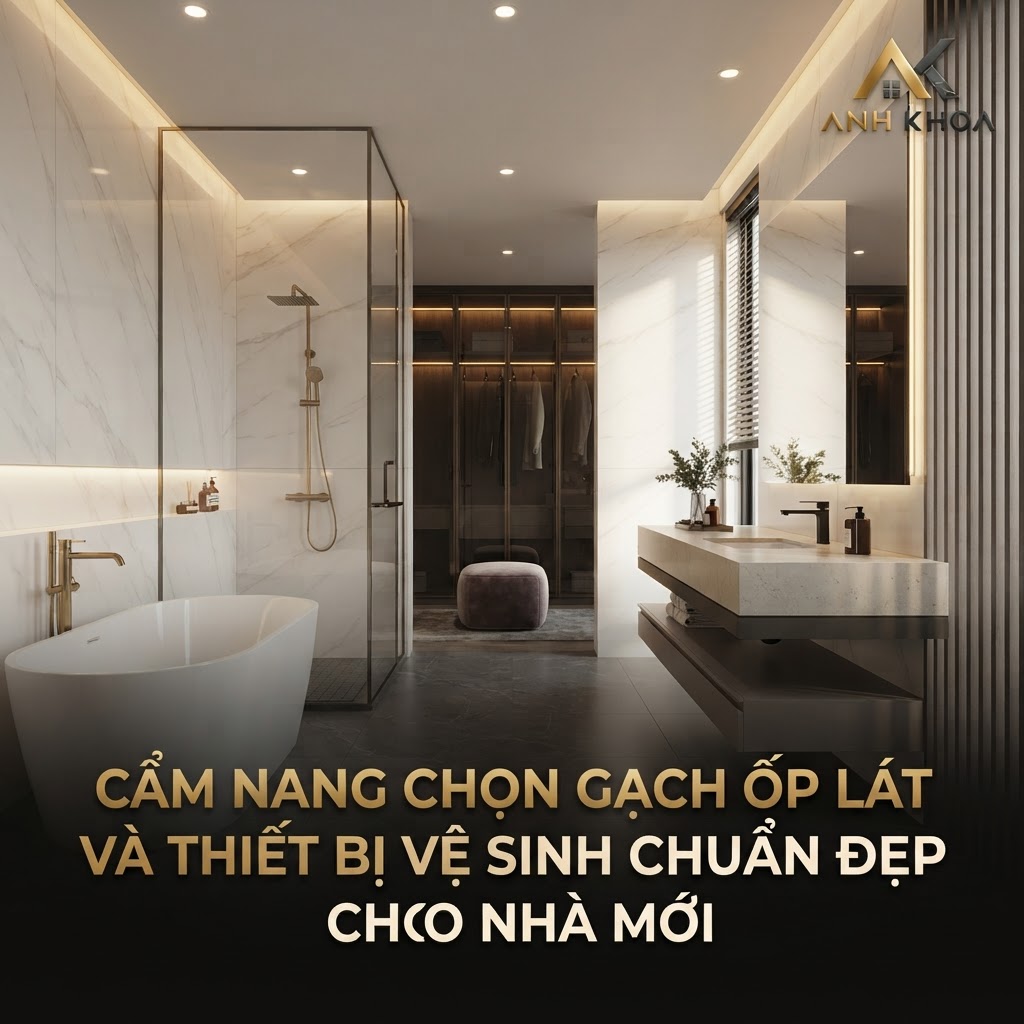 Cẩm Nang Chọn Gạch Ốp Lát Và Thiết Bị Vệ Sinh Chuẩn Đẹp Cho Nhà Mới