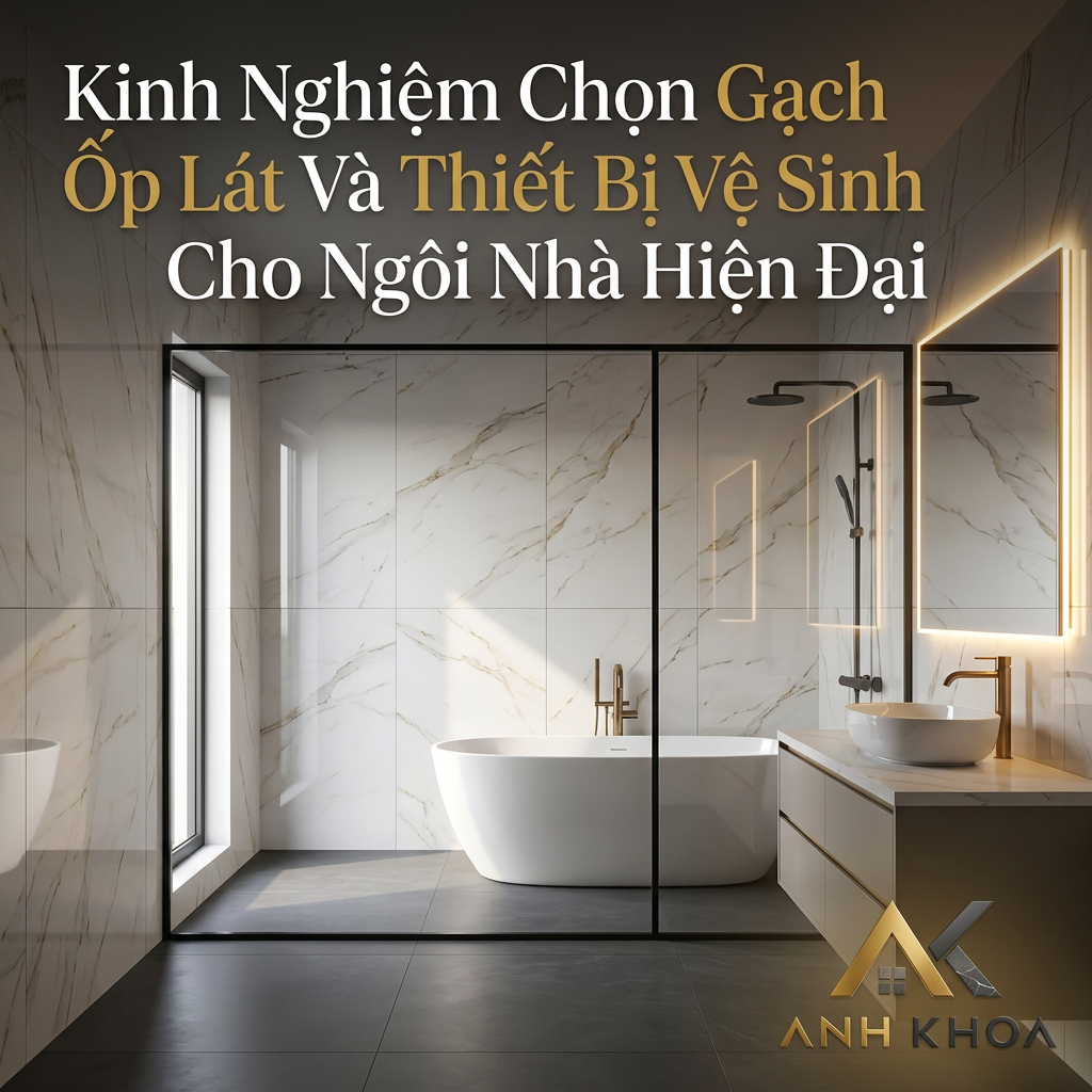 Kinh Nghiệm Chọn Gạch Ốp Lát Và Thiết Bị Vệ Sinh Cho Ngôi Nhà Hiện Đại