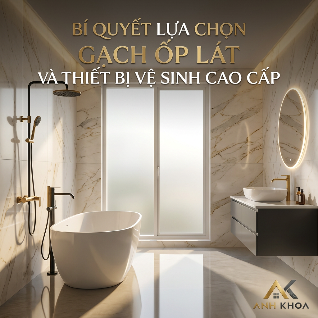 Bí Quyết Lựa Chọn Gạch Ốp Lát Và Thiết Bị Vệ Sinh Cao Cấp Cho Phòng Tắm Hiện Đại