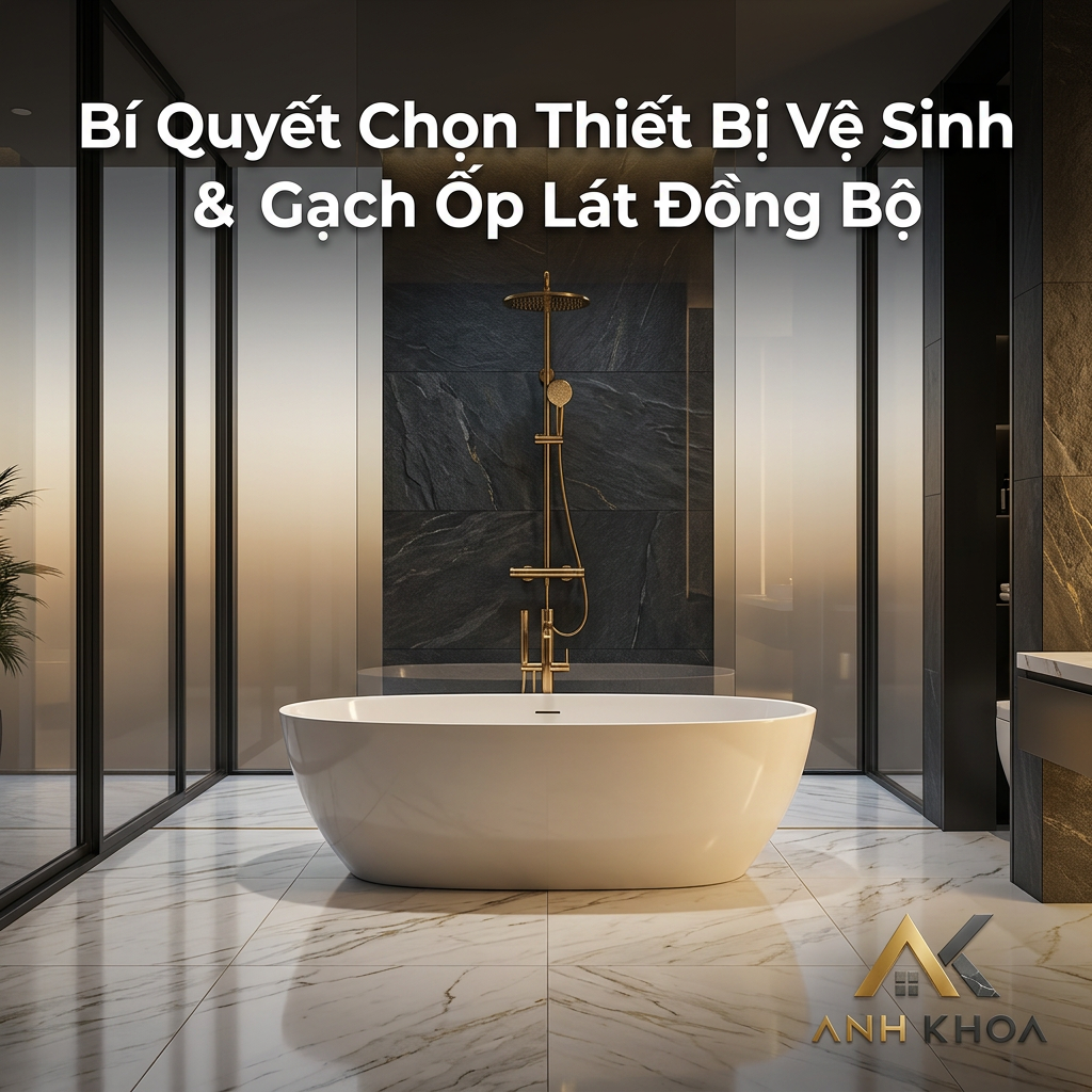 Bí Quyết Lựa Chọn Thiết Bị Vệ Sinh Và Gạch Ốp Lát Đồng Bộ Cho Phòng Tắm Sang Trọng