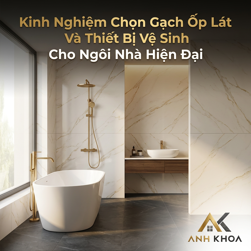 Kinh Nghiệm Chọn Gạch Ốp Lát Và Thiết Bị Vệ Sinh Cho Ngôi Nhà Hiện Đại