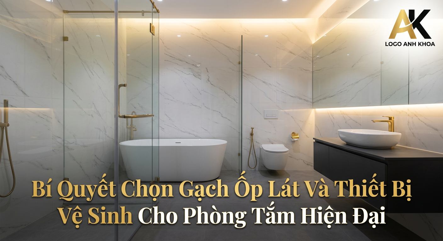 Bí Quyết Chọn Gạch Ốp Lát Và Thiết Bị Vệ Sinh Cho Phòng Tắm Hiện Đại