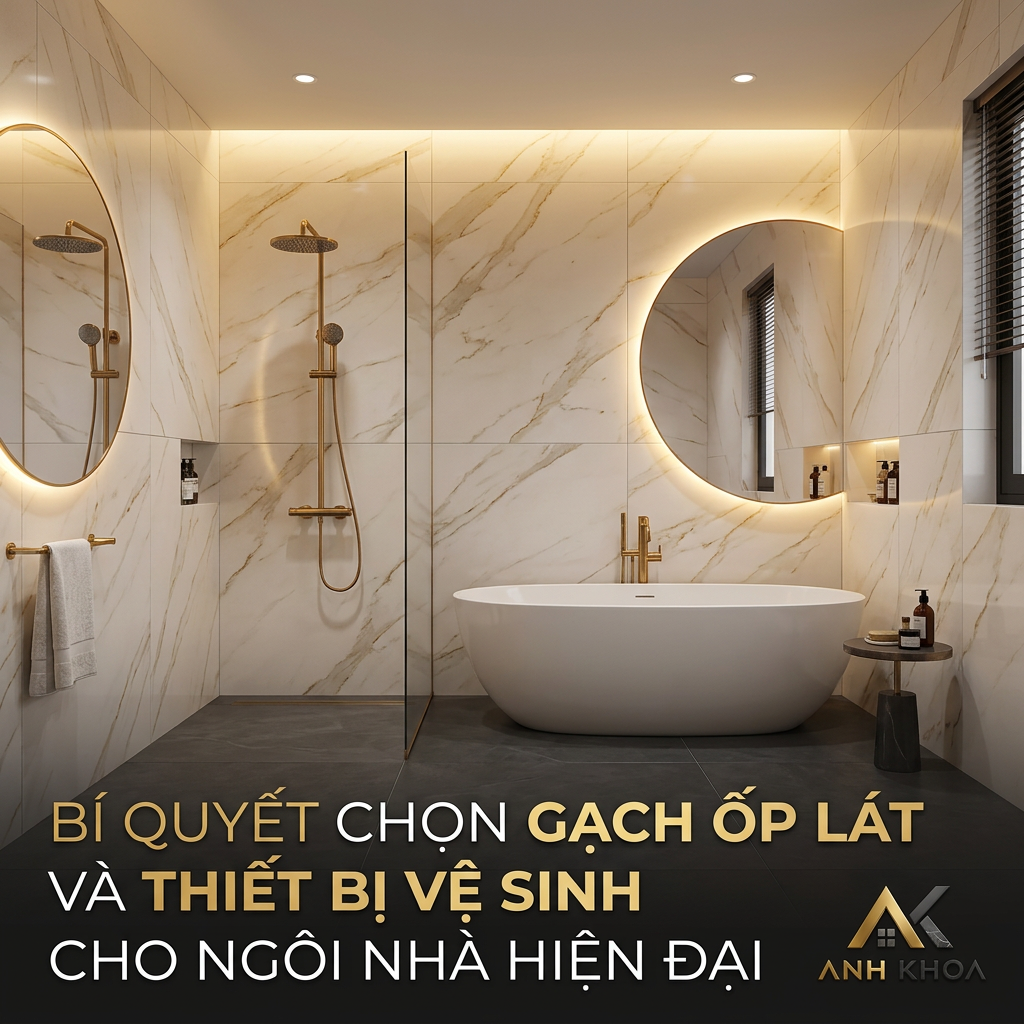 Bí Quyết Chọn Gạch Ốp Lát Và Thiết Bị Vệ Sinh Cho Ngôi Nhà Hiện Đại