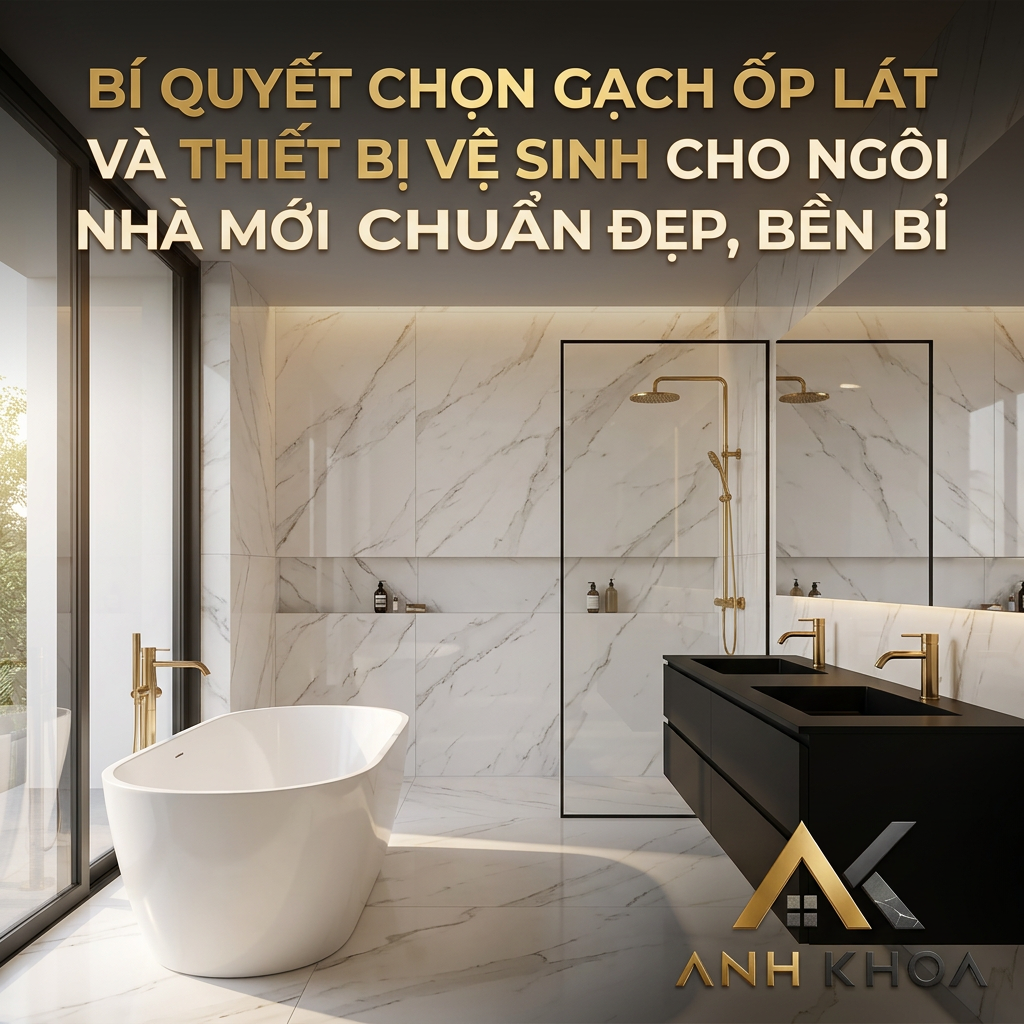 Bí Quyết Chọn Gạch Ốp Lát Và Thiết Bị Vệ Sinh Cho Ngôi Nhà Mới Chuẩn Đẹp, Bền Bỉ