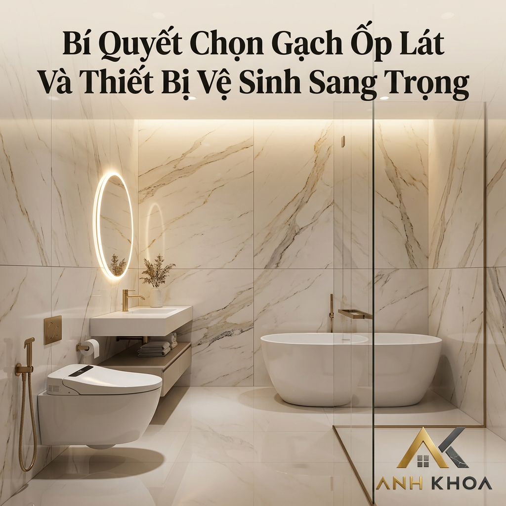 Bí Quyết Chọn Gạch Ốp Lát Và Thiết Bị Vệ Sinh Sang Trọng Cho Phòng Tắm Hiện Đại