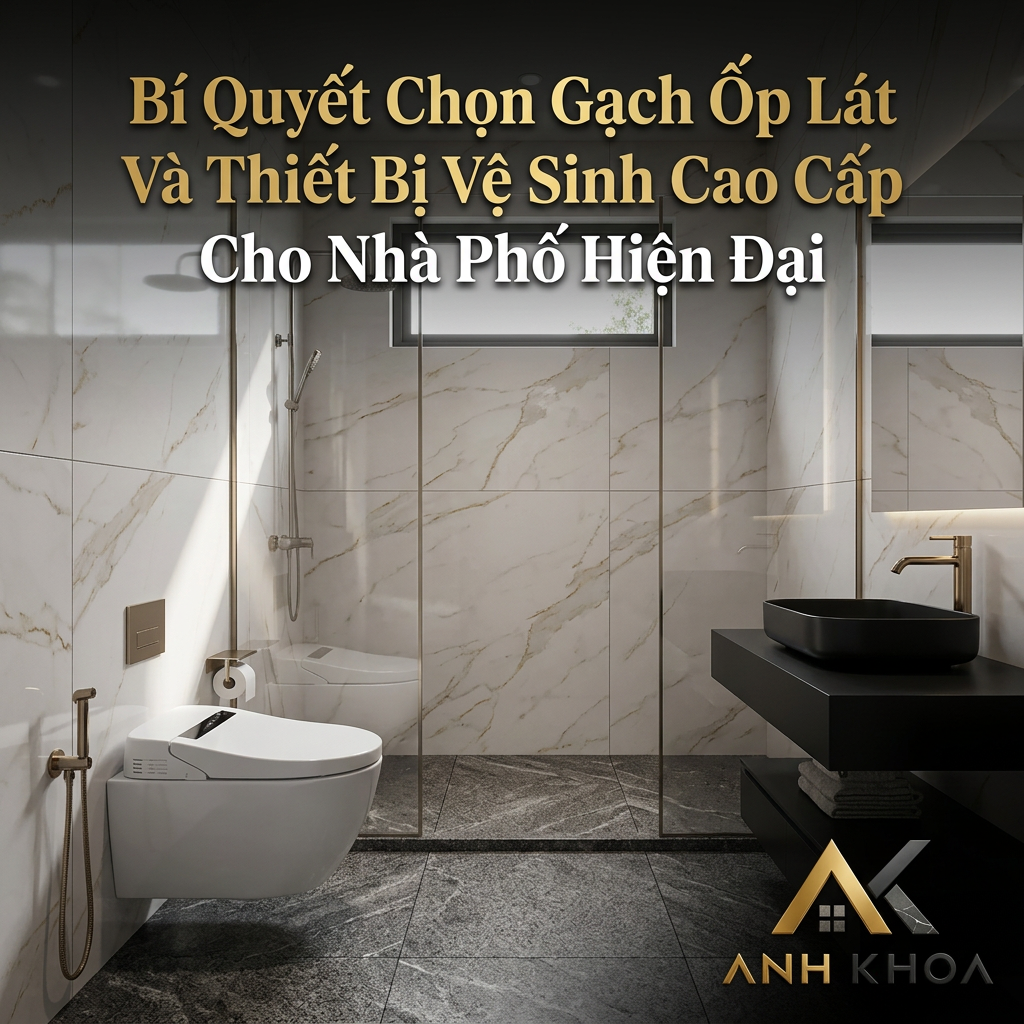 Bí Quyết Chọn Gạch Ốp Lát Và Thiết Bị Vệ Sinh Cao Cấp Cho Nhà Phố Hiện Đại