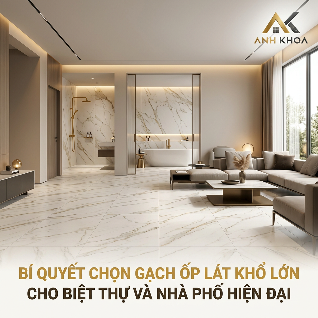 Bí Quyết Chọn Gạch Ốp Lát Khổ Lớn Cho Biệt Thự Và Nhà Phố Hiện Đại
