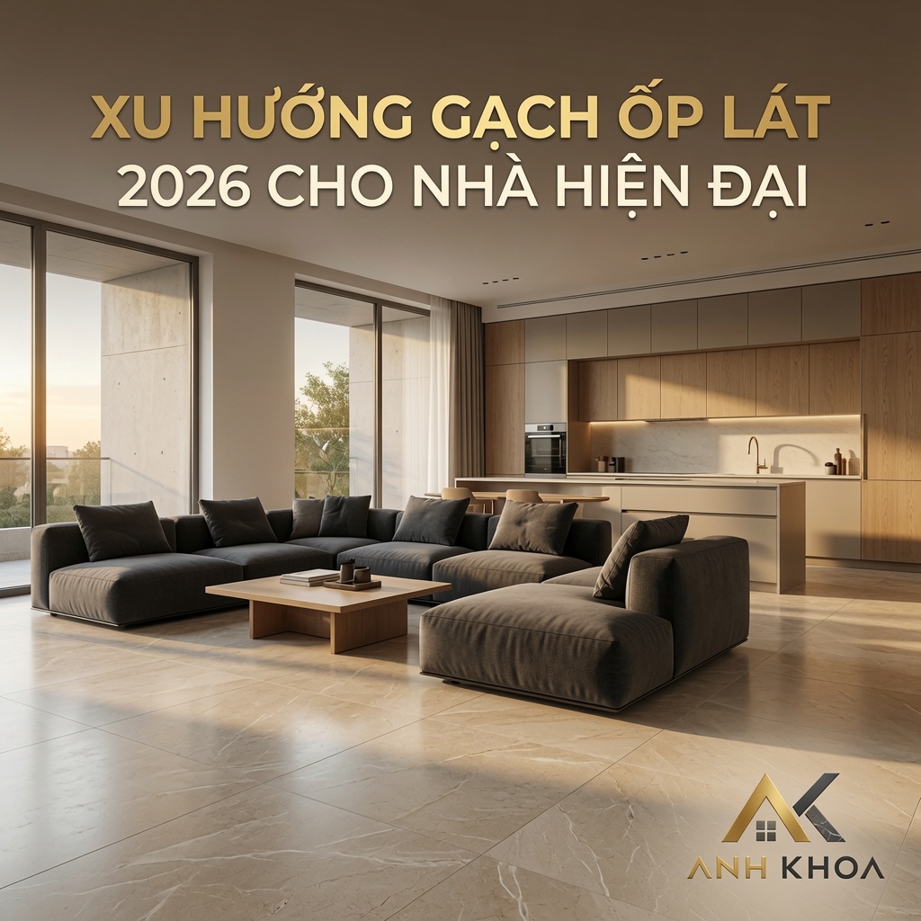 Xu Hướng Gạch Ốp Lát 2026 Cho Nhà Hiện Đại: Sang Trọng, Tinh Tế Và Bền Vững
