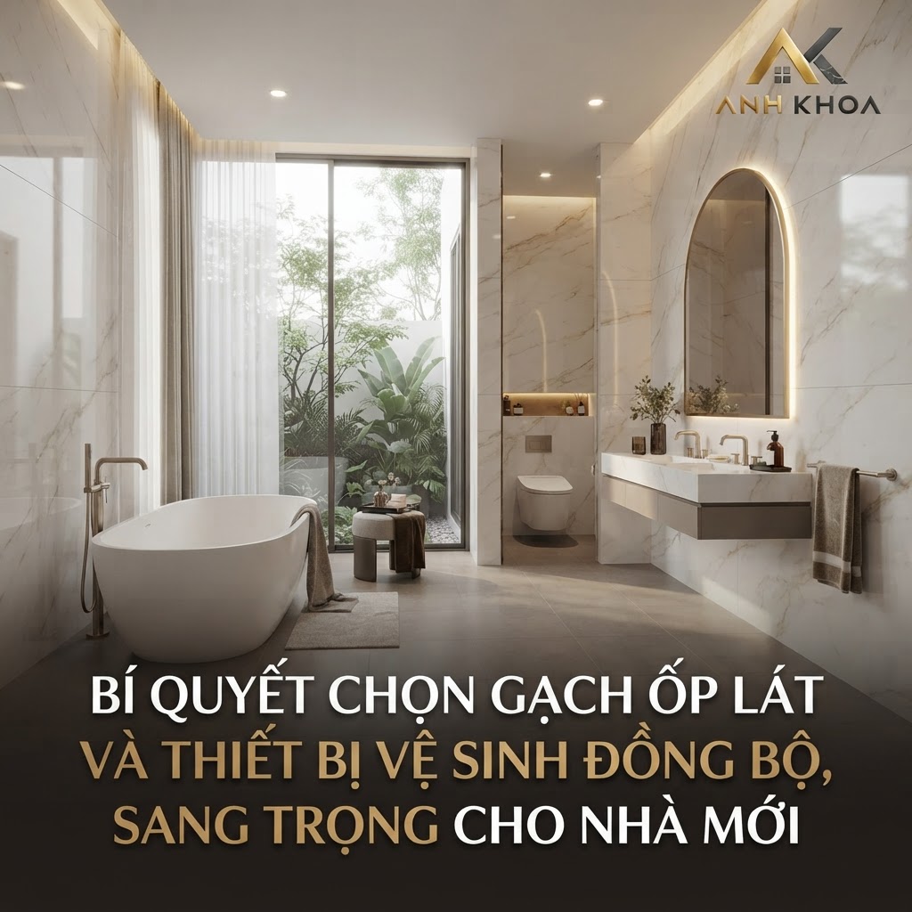 Bí Quyết Chọn Gạch Ốp Lát Và Thiết Bị Vệ Sinh Đồng Bộ, Sang Trọng Cho Nhà Mới