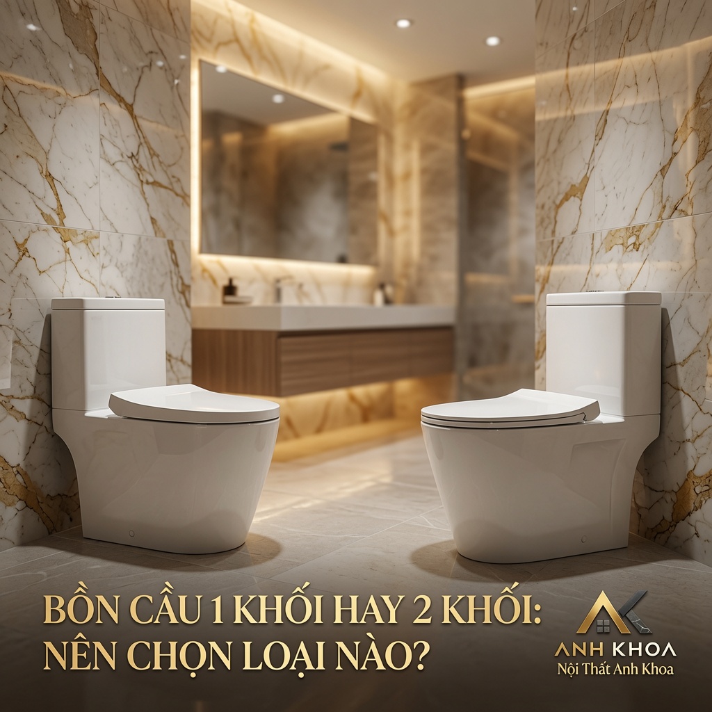 Bồn Cầu 1 Khối Hay 2 Khối: Nên Chọn Loại Nào Cho Nhà Tắm Của Bạn?