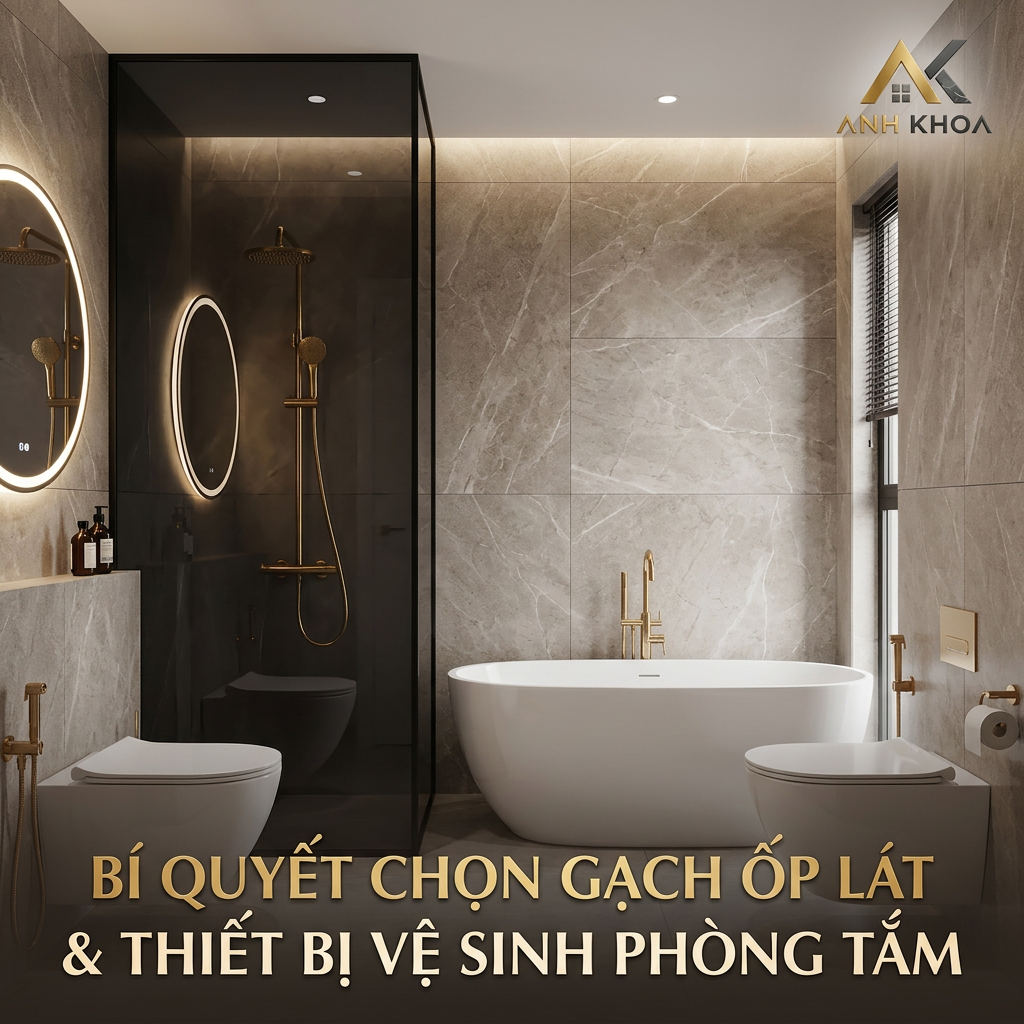 Bí Quyết Chọn Gạch Ốp Lát Và Thiết Bị Vệ Sinh Phòng Tắm: Đẹp, Bền, Tối Ưu Chi Phí