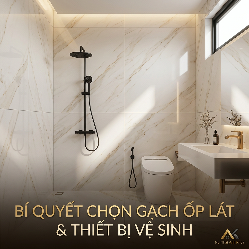 Bí Quyết Chọn Gạch Ốp Lát Và Thiết Bị Vệ Sinh Cao Cấp Cho Nhà Phố Hiện Đại
