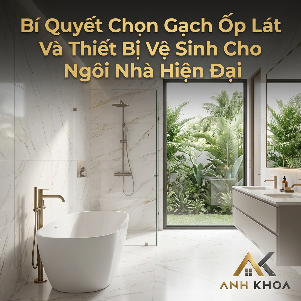 Bí Quyết Chọn Gạch Ốp Lát Và Thiết Bị Vệ Sinh Tối Ưu Cho Ngôi Nhà Hiện Đại