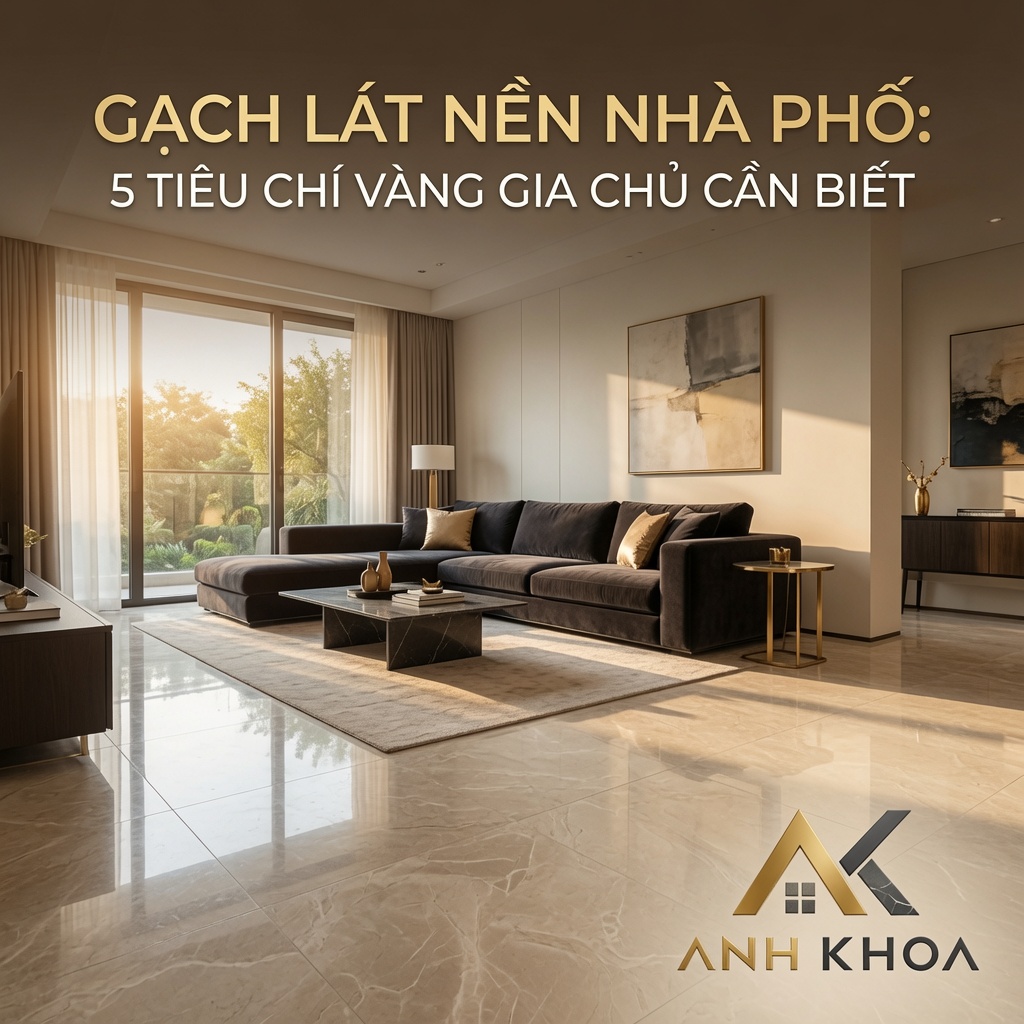 Gạch Lát Nền Nhà Phố: 5 Tiêu Chí Vàng Gia Chủ Cần Biết