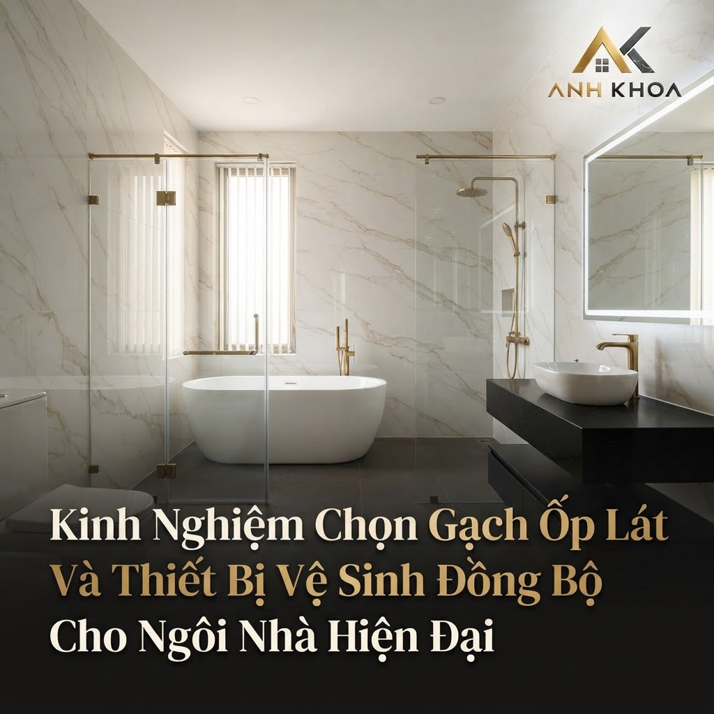 Kinh Nghiệm Chọn Gạch Ốp Lát Và Thiết Bị Vệ Sinh Đồng Bộ Cho Ngôi Nhà Hiện Đại