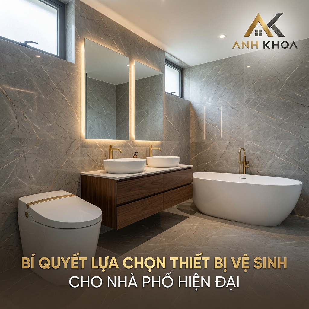 Bí Quyết Lựa Chọn Thiết Bị Vệ Sinh Cho Nhà Phố Hiện Đại: Sang Trọng, Bền Bỉ Và Tối Ưu Chi Phí