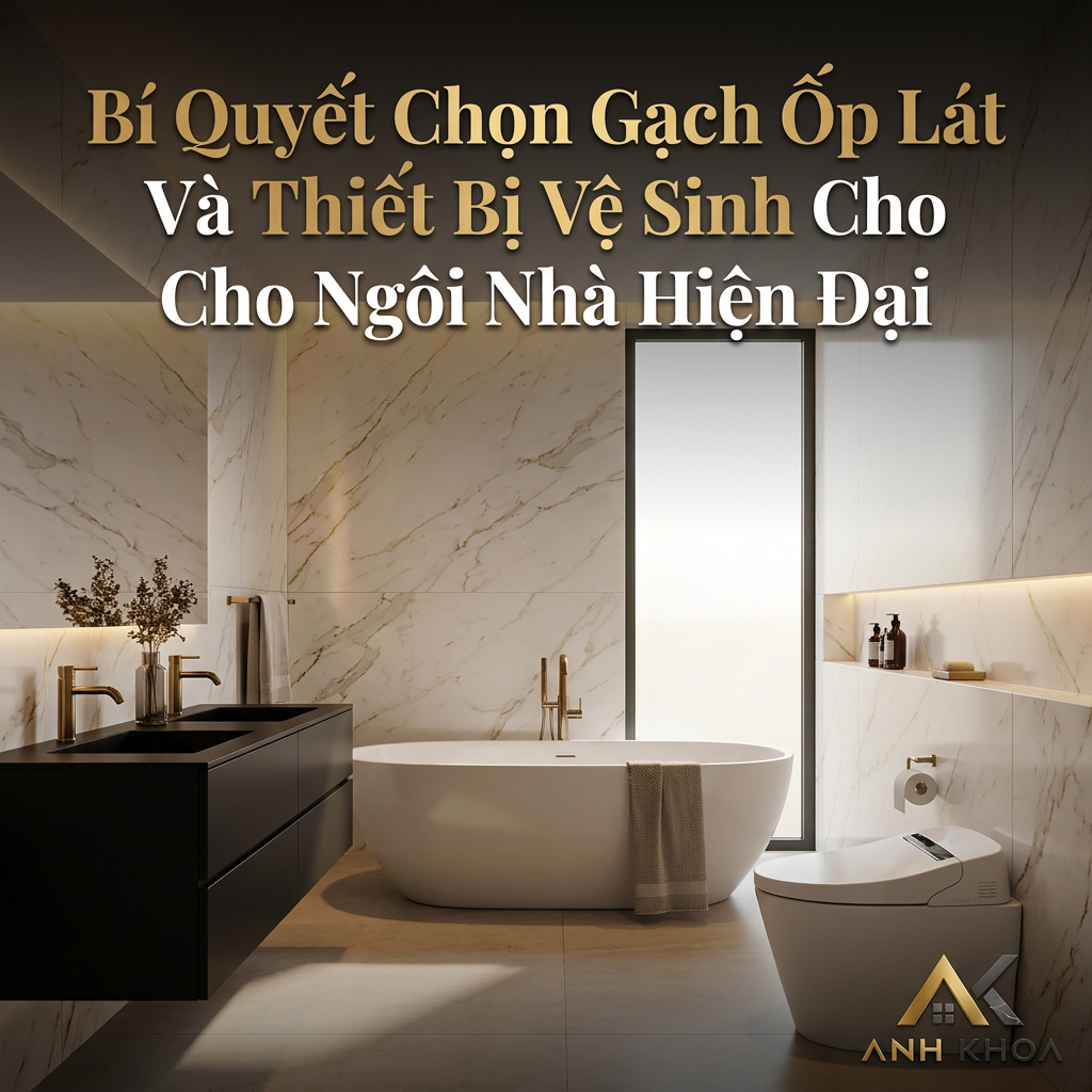 Bí Quyết Chọn Gạch Ốp Lát Và Thiết Bị Vệ Sinh Cho Ngôi Nhà Hiện Đại