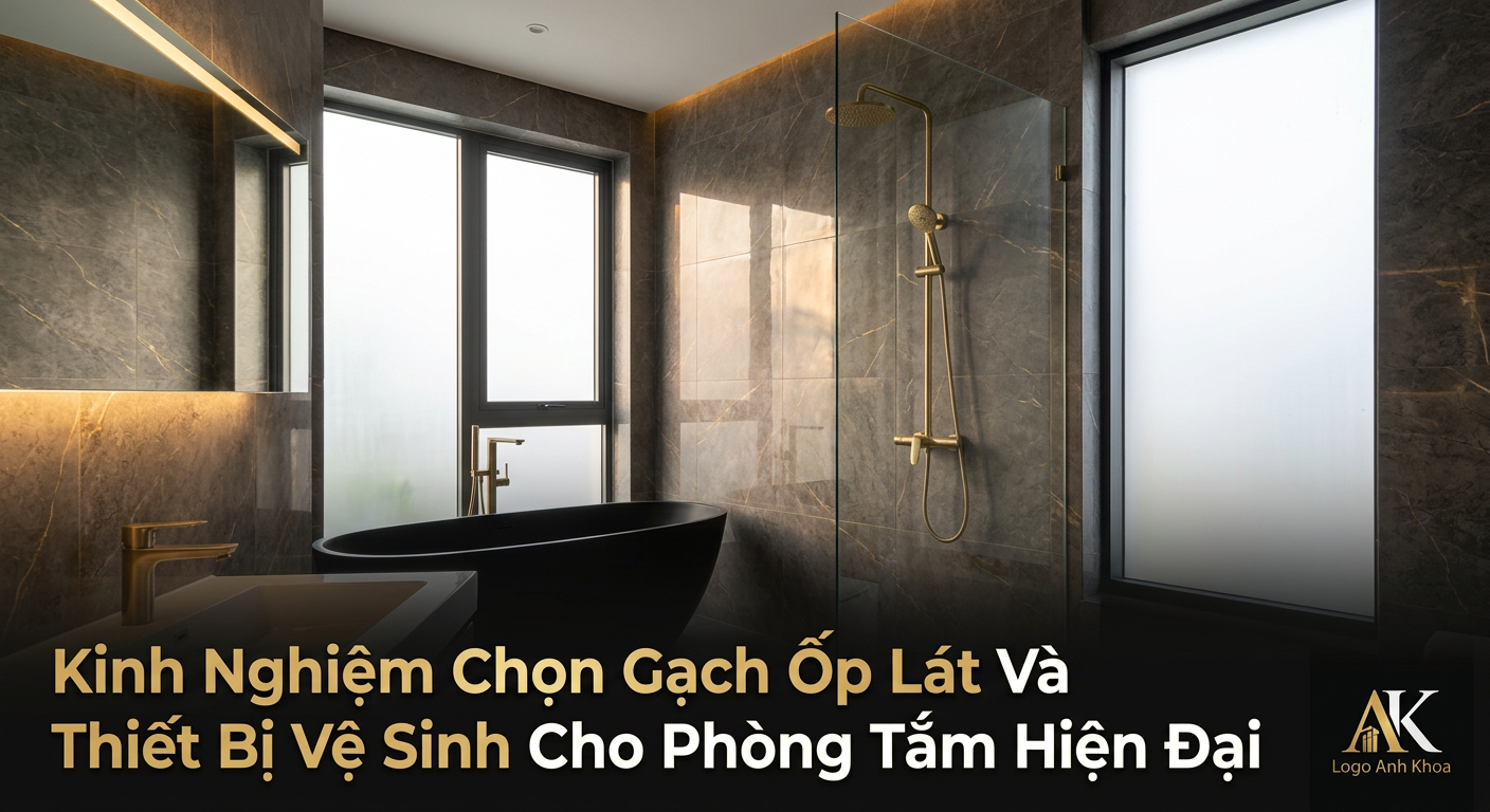 Kinh Nghiệm Chọn Gạch Ốp Lát Và Thiết Bị Vệ Sinh Cho Phòng Tắm Hiện Đại