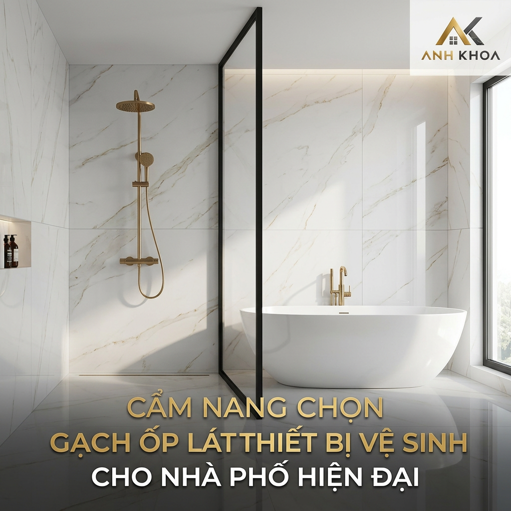 Cẩm Nang Chọn Gạch Ốp Lát Và Thiết Bị Vệ Sinh Cho Nhà Phố Hiện Đại