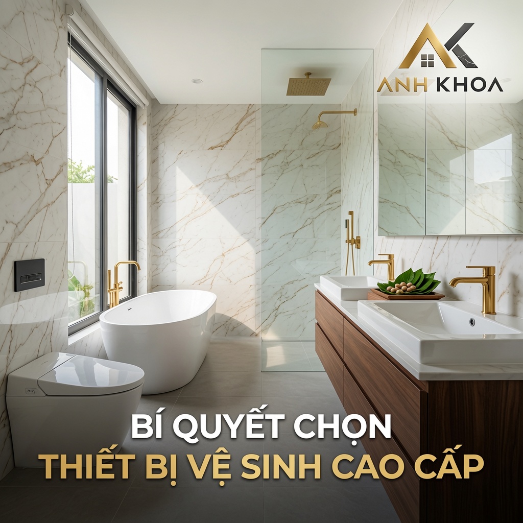 Bí quyết chọn thiết bị vệ sinh cao cấp cho biệt thự và nhà phố hiện đại