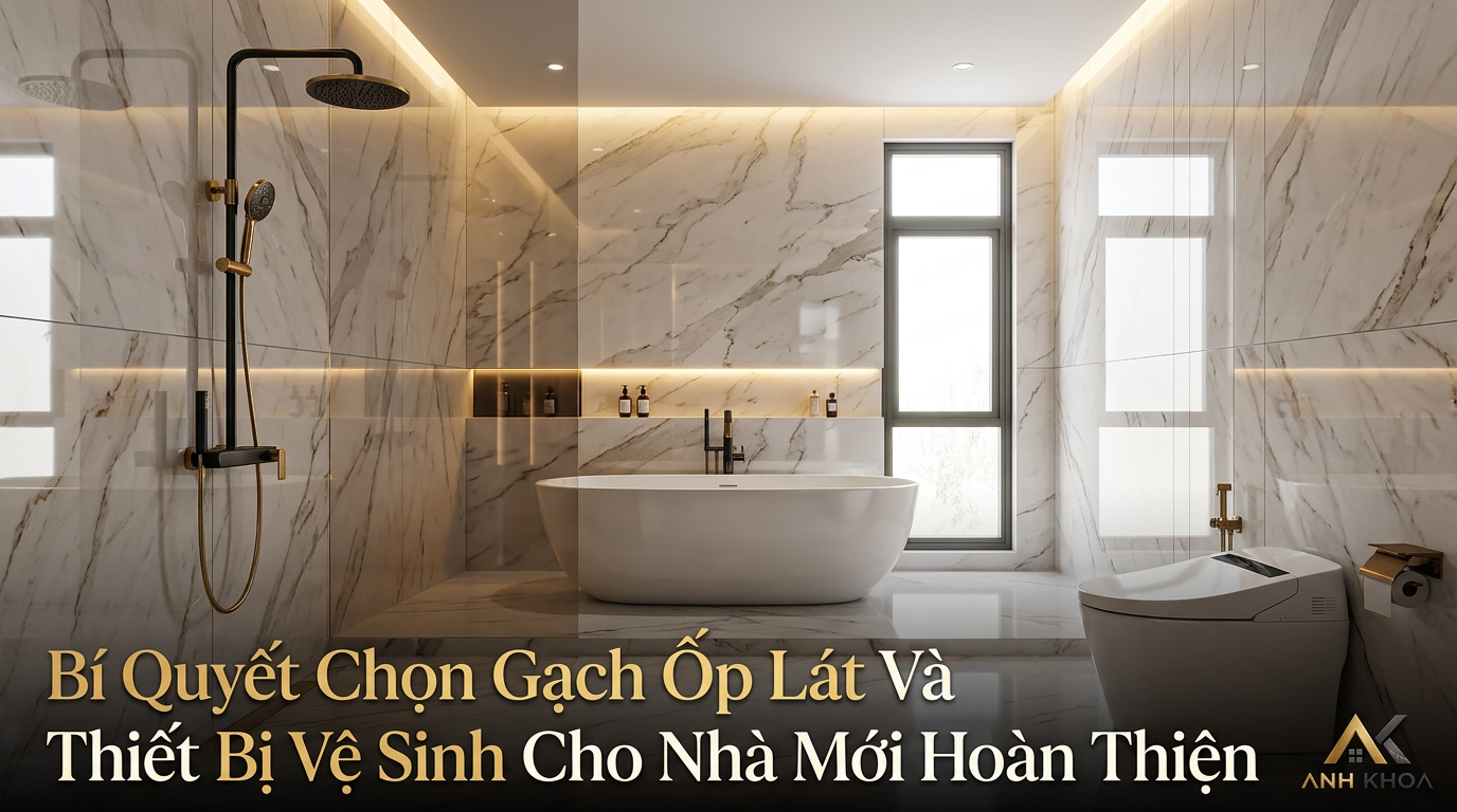 Bí Quyết Chọn Gạch Ốp Lát Và Thiết Bị Vệ Sinh Cho Nhà Mới Hoàn Thiện