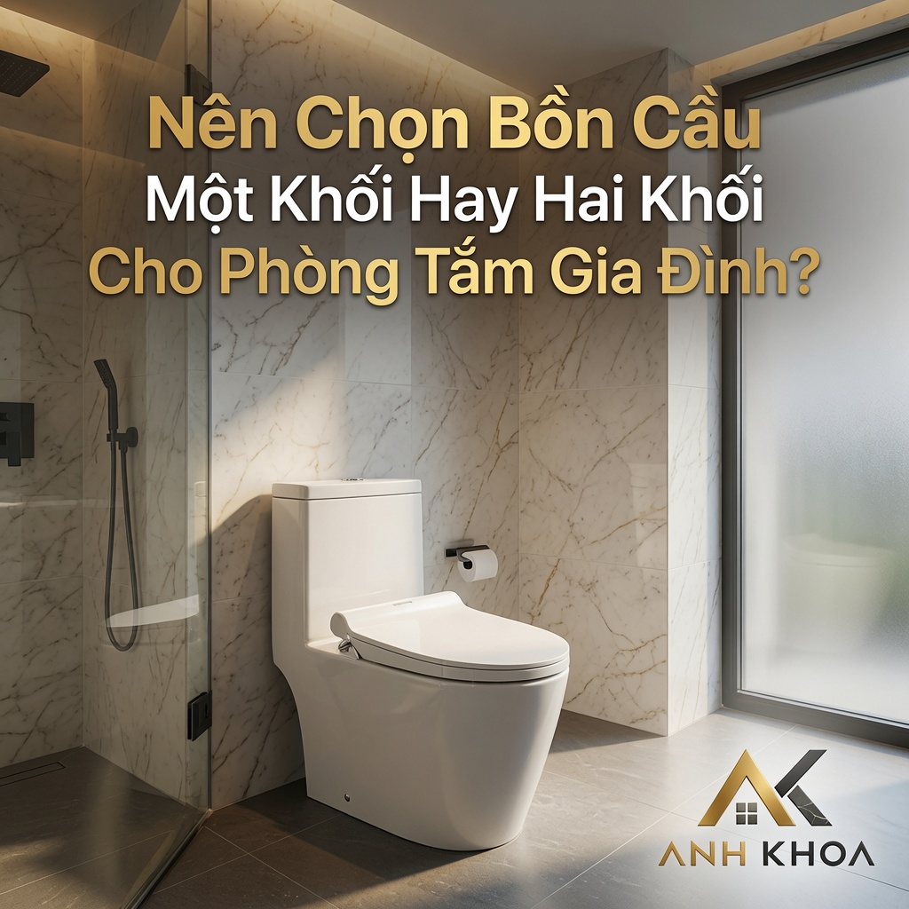 Nên Chọn Bồn Cầu Một Khối Hay Hai Khối Cho Phòng Tắm Gia Đình?