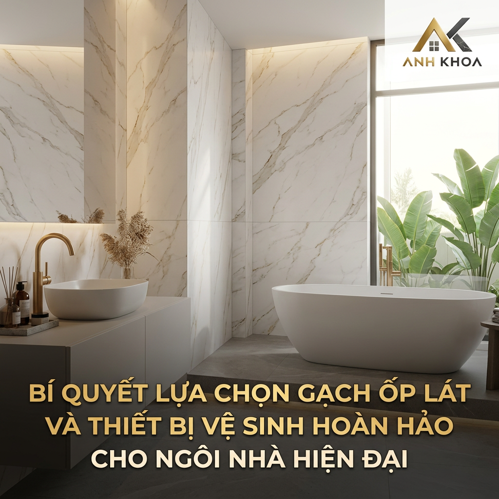 Bí Quyết Lựa Chọn Gạch Ốp Lát Và Thiết Bị Vệ Sinh Hoàn Hảo Cho Ngôi Nhà Hiện Đại